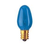Bulbrite 5C7TB 7W C7 Christmas Light, Transparent Blue