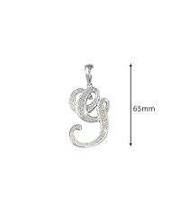 1.95 Carat Diamond Initial G Large Pendant in 10k Solid White gold