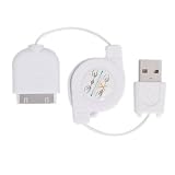 EFORCITY Premium Retractable Creative Zen Vision M USB Cable, White