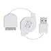 EFORCITY Premium Retractable Creative Zen Vision M USB Cable, White