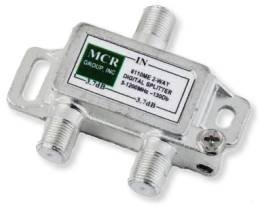 Broadband RF splitter 2 output MoCA® enabling 5-1200MHz