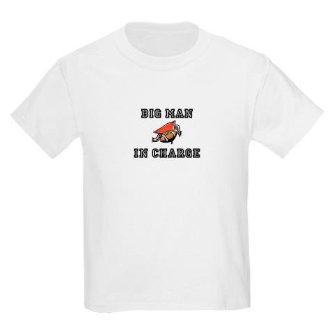 Big Man In Charge Kids Kids Light T-Shirt by CafePress