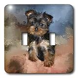 Dogs Toy Yorkie - Toy Yorkie Puppy - Light Switch Covers - double toggle switch