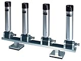 Big Jon Pedestal Mount Quad Heavy-Duty Rod Holders Silver (RH04424)