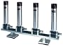 Big Jon Pedestal Mount Quad Heavy-Duty Rod Holders Silver (RH04424)