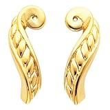 14K Yellow Gold Earring Jacket