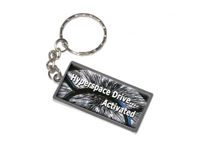  Hyperspace Drive Activated - Star Wars Millenium Falcon - New Keychain Ring