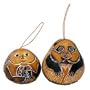 Set of 2 Animal Gourd Ornaments
