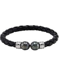 Sterling Silver 8.00 Inch Tahitian Cultured Pearl Cuff Bracelet