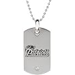 Stainless Steel New England Patriots Logo Dog Tag Necklace