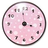 PINK W/ BROWN - WALL CLOCK