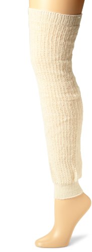 Nine West Women’s Loose Knit Leg Warmer, Ivory, 6-10.5