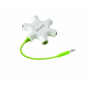 Belkin RockStar 5-Way 3.5-mm Headphone Splitter (White)