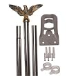 Flag Pole Set - Wall Mount - Silver
