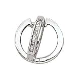 10K White Gold Bgt Diamond Huggy Earrings D.25ctw