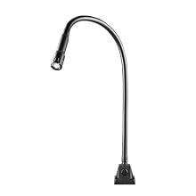 Compact Spot Light, LED Light, Gooseneck Arm, Anodized Aluminum, Black, 25 Degree Flood, 31" Reach, 1 x 3W LED Lamping, 24 - 240V Voltage
