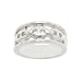 New Wide Sterling Silver Ladies Ring Gucci Link Design