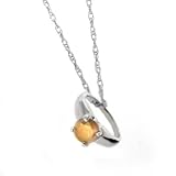 10K WG November Birthstone Small Ring Charm-Citrine