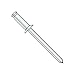 1/8" x .37"-.50" (#48) Countersunk Blind Rivets/All Steel/Zinc/Barrel Length: .650" (Carton: 10,000 pcs)
