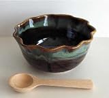 Pottery Salsa Bowl with Spoon in Ponderosa