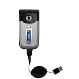 Retractable USB Cable for the Sony Ericsson z550a with Power Hot Sync and Charge capabilities - Gomadic Brand w/ TipExchange Technology
