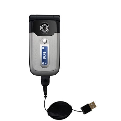 Retractable USB Cable for the Sony Ericsson z550c with Power Hot Sync and Charge capabilities - Gomadic Brand w/ TipExchange Technology