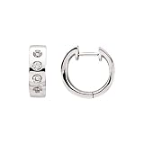 14K White Gold 1/3 ct. Diamond Huggie Earrings