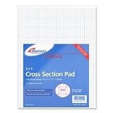 Cross Section Pads, Ruled 4 x 5 Sq/Inch, 8 1/2" x 11", White (AMP22022)