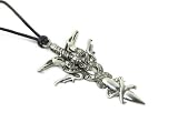 Norse Broadsword Pewter Pendant on Cord Necklace, The Norse Collection