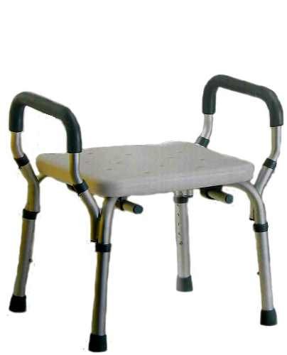 Premium Duschsitz Duschhocker Badstuhl mit Weichschaumarmlehnen