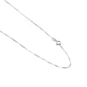 18" Sterling Silver Italian Box Chain Necklace 1 MM