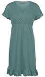 Bamboo Crossover Maternity Nursing Night Dress (Nile Green, Large) Bamboo Crossover Maternity Nursing Night Dress (Nile Green, Large)