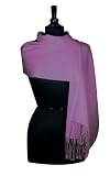 100% Pashmina Lavender / Light Purple Shawl Wrap. Womans Scarf.