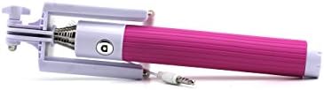 Universal Pocket TURNPRO Selfie Stick - Shoot Photo & Video - Monopod Extendable Battery Free Selfie Stick with built-in Remote Shutter w/ Adjustable Phone Holder - Works With All iPhone and Android Smartphones, Including iPhone 6 Plus (Pink)