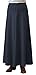 Womens Ultra Soft Lightweight Denim Fit and Flare A-Line Maxi Skirt