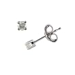 FOJO's Rhodium Plated Silver Diamond Stud Earrings (.10 ct. tw.)