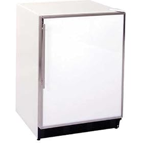 Summit FF7LSilverVein Silver Vein Locking Commercial Compact Refrigerator with 5.5 Cu Ft, White Cabinet, Interior Light and Adjustable Shelves FF7LWC