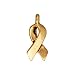 Fine 22K Gold Plated Lead-Free Pewter Awareness Ribbon Charm 16MM (1)
