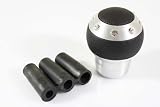 Universal Fit MoMo Style Shift Knob - PVC Leather/Silver