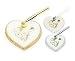 Pastel Bridal Bouquet Heart Base - Pearl Border with White and Silver Pen (Set of 1) - by Weddingstar