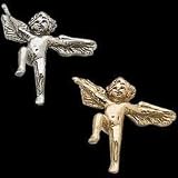 14K White Gold Angel Lapel Pin