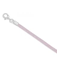 MMA Silver - 16 inch+ 2 inchExtension Lavender Suede Necklace