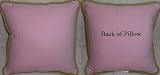 Bubbles Pink Pink Pillow with Green Cording