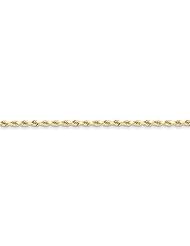 10k Yellow Gold 18in 2.75mm Handmade D/C Rope Necklace Chain. Metal Wt- 10.94g