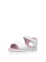 Billowy Sandalias planas (Blanco / Rosa)