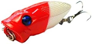 8 Pcs/lot Hooked up Fishing Top Water Popper 2-inch Lure Plastic Floating Casting Crankbait Great for Saltwater and Freshwater