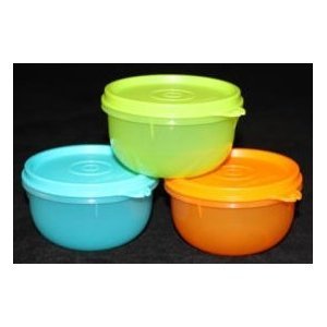 Tupperware Ideal Little Kids Bowl Set of 3 with Seals