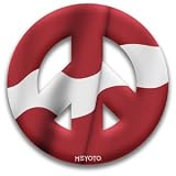 Peace Sign Magnet of Latvia by MEYOTO