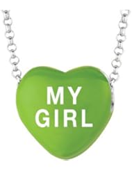 Sweethearts Enamel "My Girl" Heart on 16" Necklace Pendant with Gift Box