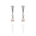 Rodney Holman Strass Halbe B�gel Ohrclips mit Tropfenperle